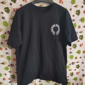 Chrome Hearts Vintage Shoulder Print USA Black Tee